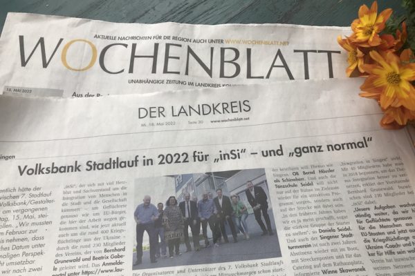 Volksbank Stadtlauf 2022 für Verein inSi